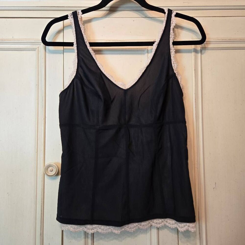 Express Pink & Black Corset Stule Tank Top Medium